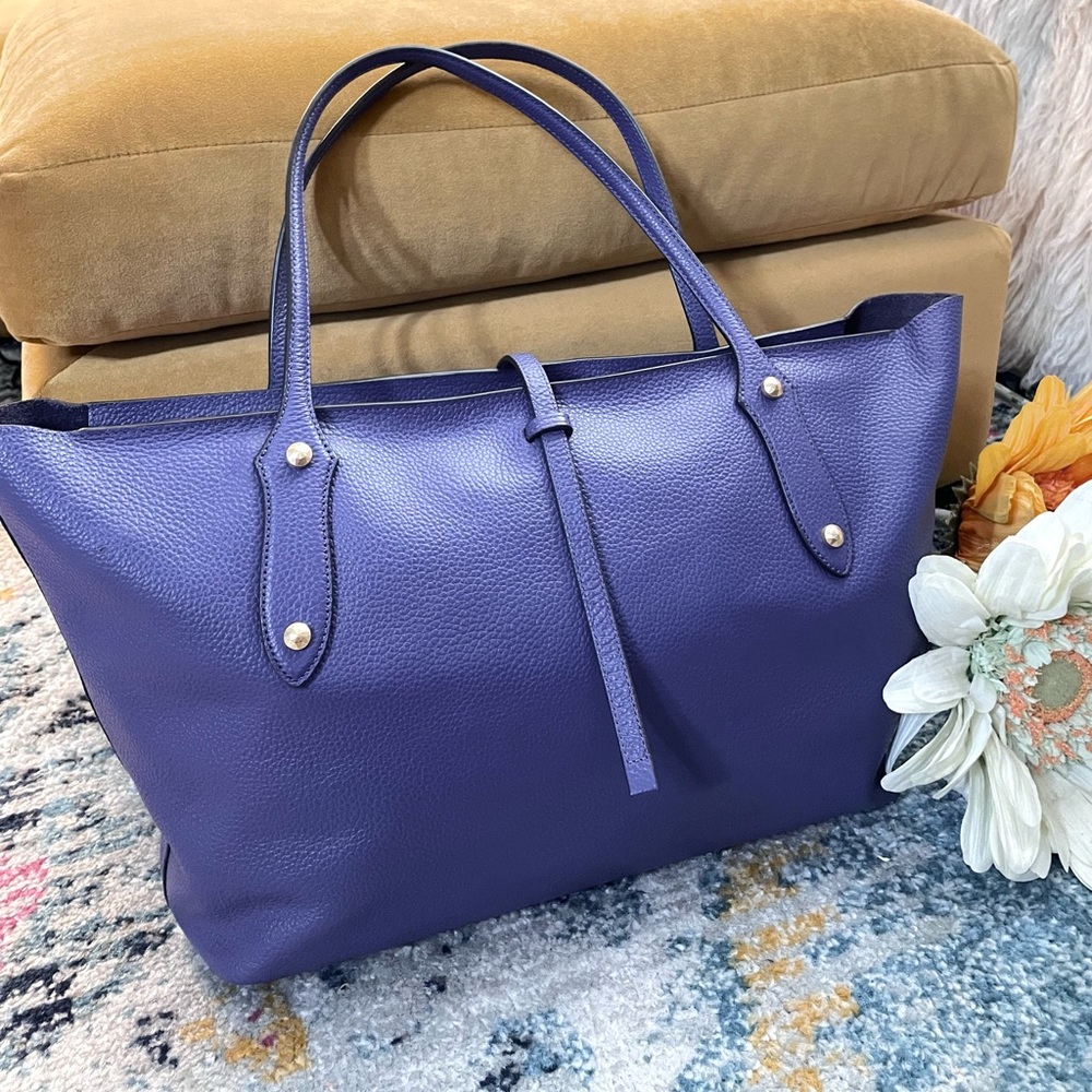 Annabel Ingall purple leather tote